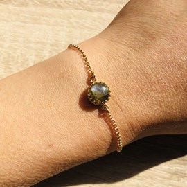 Bracelet margaux labradorite or
