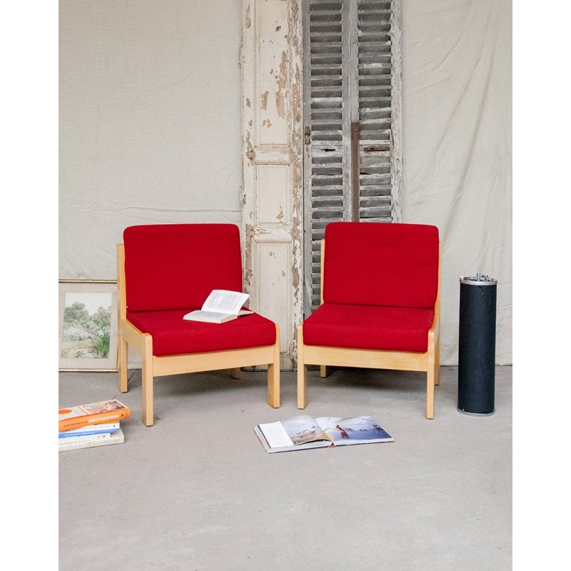 Paire de chauffeuses en bois n°73