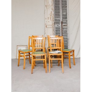 Lot de 6 chaises en bois n°839