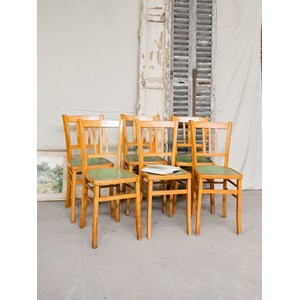 Lot de 6 chaises en bois n°839