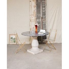 Table à manger en marbre bleu n°1035