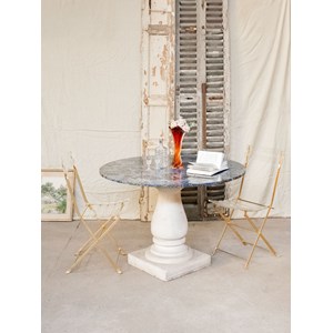 Table à manger en marbre bleu n°1035