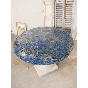 Table à manger en marbre bleu n°1035