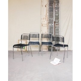 Lot de 4 chaises en métal n°1094
