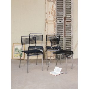 Lot de 4 chaises en métal n°1094