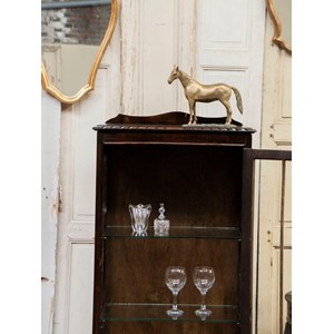 Vitrine anglaise en bois foncé n°100