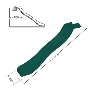 Glissière toboggan double vague pour por