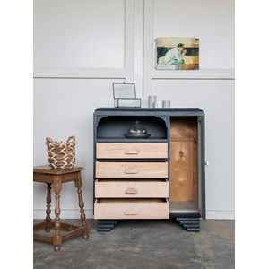 Grand buffet gris et bois clair n°578