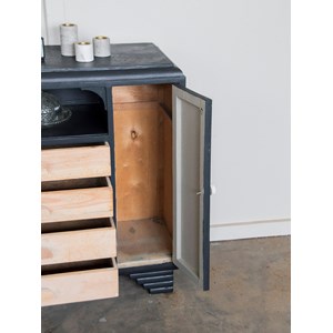 Grand buffet gris et bois clair n°578