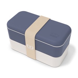 Lunch box rectangulaire 2x500ml bleu léopard