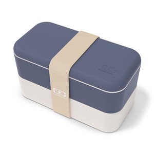 Lunch box rectangulaire 2x500ml bleu léopard