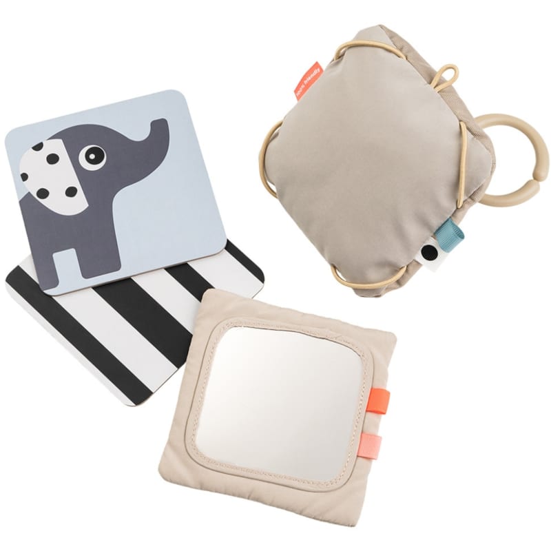 Support avec cartes de motifs contrastés deer friends sable