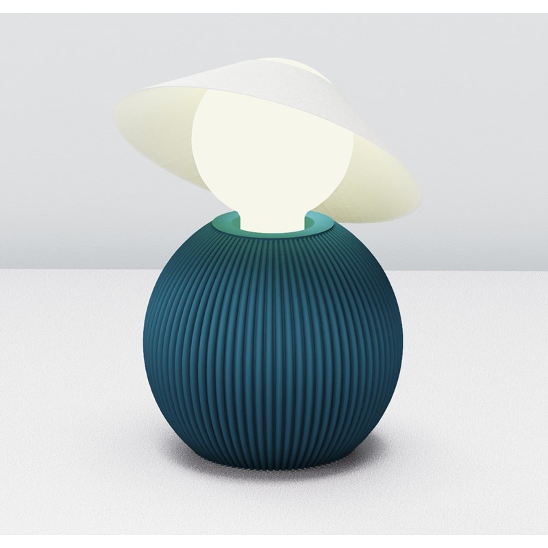 Lampe dam bleu