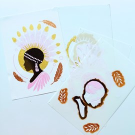 Peinture aux pochoirs facile enfants et adultes crépuscule – cadeau créatif diy