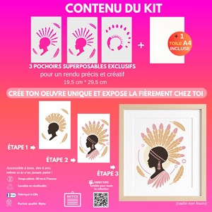 Peinture aux pochoirs facile enfants et adultes crépuscule – cadeau créatif diy