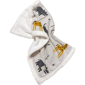 Couverture zoo en tricot et polaire (80 x 100 cm)