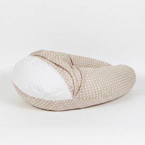 Housse pour coussin de grossesse Beige et blanc
