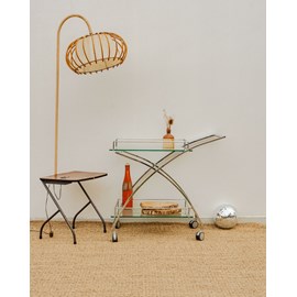 Desserte chromée en verre n°224