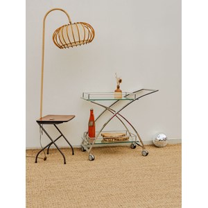 Desserte chromée en verre n°224