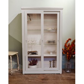 Bibliothèque vitrée en bois n°96