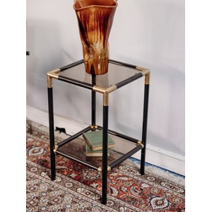 Table d'appoint en métal et verre n°720