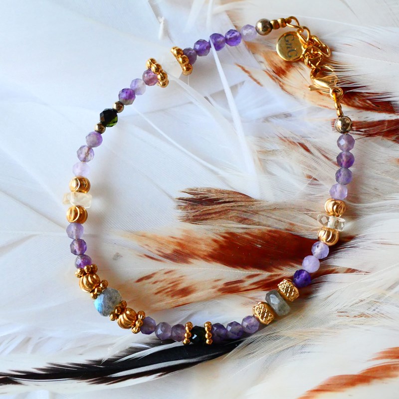 Bracelet saptaratna - 7 chakras pierres naturelles