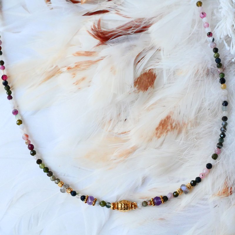 Collier ratna kavach - tourmalines