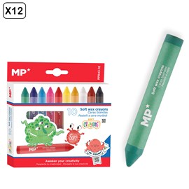 12 packs de crayons souples 10 uds.