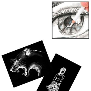 12 packs crayon de charcoal blanc 2 uds.