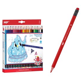 Crayons colores gommables 24 uds.