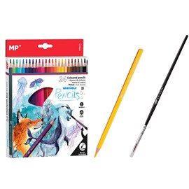 Crayons de couleur aquarellables 24 pcs.