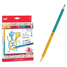 Crayons de couleur bicolor 24 uds.