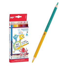 Crayons de couleur bicolor 12 uds.