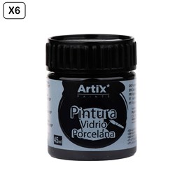 Pack 6 uds. Peinture céramique et verre 45 ml couleur noire