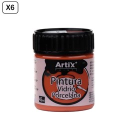 Pack 6 uds. Peinture céramique et verre 45 ml couleur marron