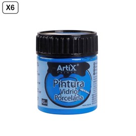 Pack 6 uds. Pinture céramique et cristal 45 ml couleur bleue