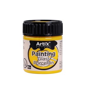 Pack 6 uds. Peinture céramique et verre 45 ml couleur jaune