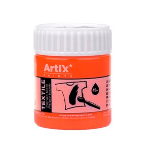 Pack de 6 uds. Peau textile orange néon 45 ml