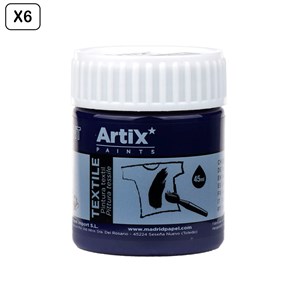 Pack de 6 uds. Peinture textile bleu ultramar 45 ml