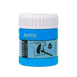 Pack 6 uds. Peinture textile bleu moyen 45 ml