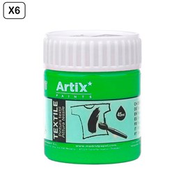 Pack 6 uds. Peinture textile vert clair 45 ml