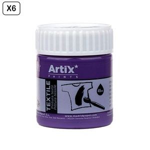 Pack de 6 uds. Pinture textile violet 45 ml