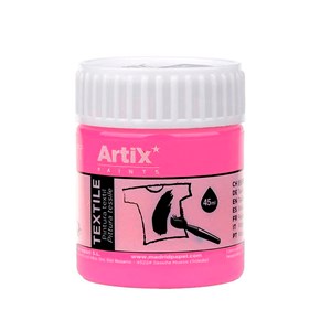 Pack de 6 uds. Peinture textile rose 45 ml