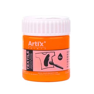 Pack 6 uds. Pinture textile orange 45 ml