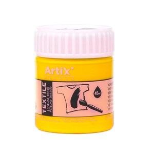 Pack 6 uds. Peinture textile jaune citron 45 ml