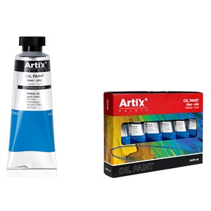 Pack de 6 uds. Peinture à l'huile expert 50 ml bleu ciel