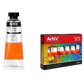 Pack de 6 uds. Peinture à l'huile expert 50 ml orange