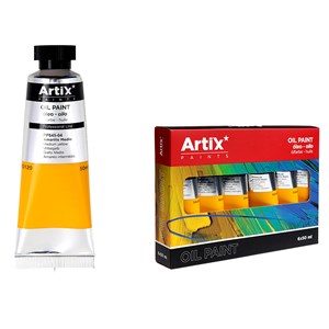 Pack 6 uds. Peinture à l'huile expert 50 ml jaune moyen