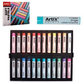 Peinture pastel rond 24 couleurs