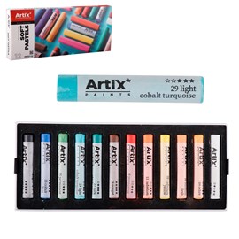 Peinture pastel rond 12 couleurs